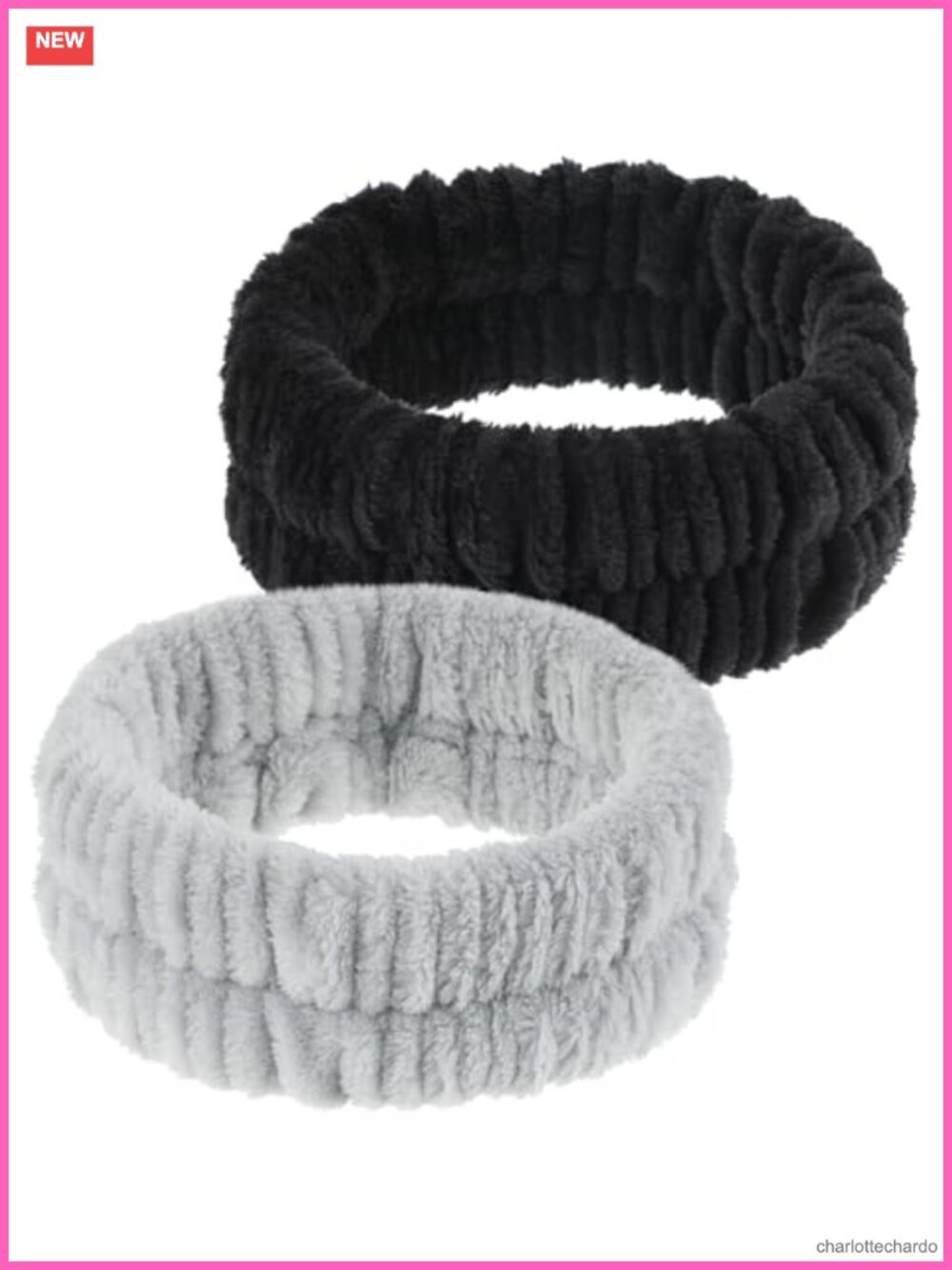 2 Pack Coral Fleece Headbands for Face Washing Spa Skincare